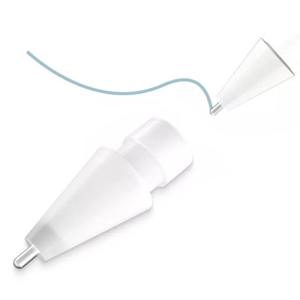  Apple Pencil 1/2 Metall Utbytesspets / Replacement Tip Vit