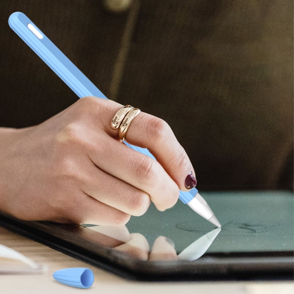  Apple Pen 2 / Pro Skal Liquid Silikon Anti-Slip Röd