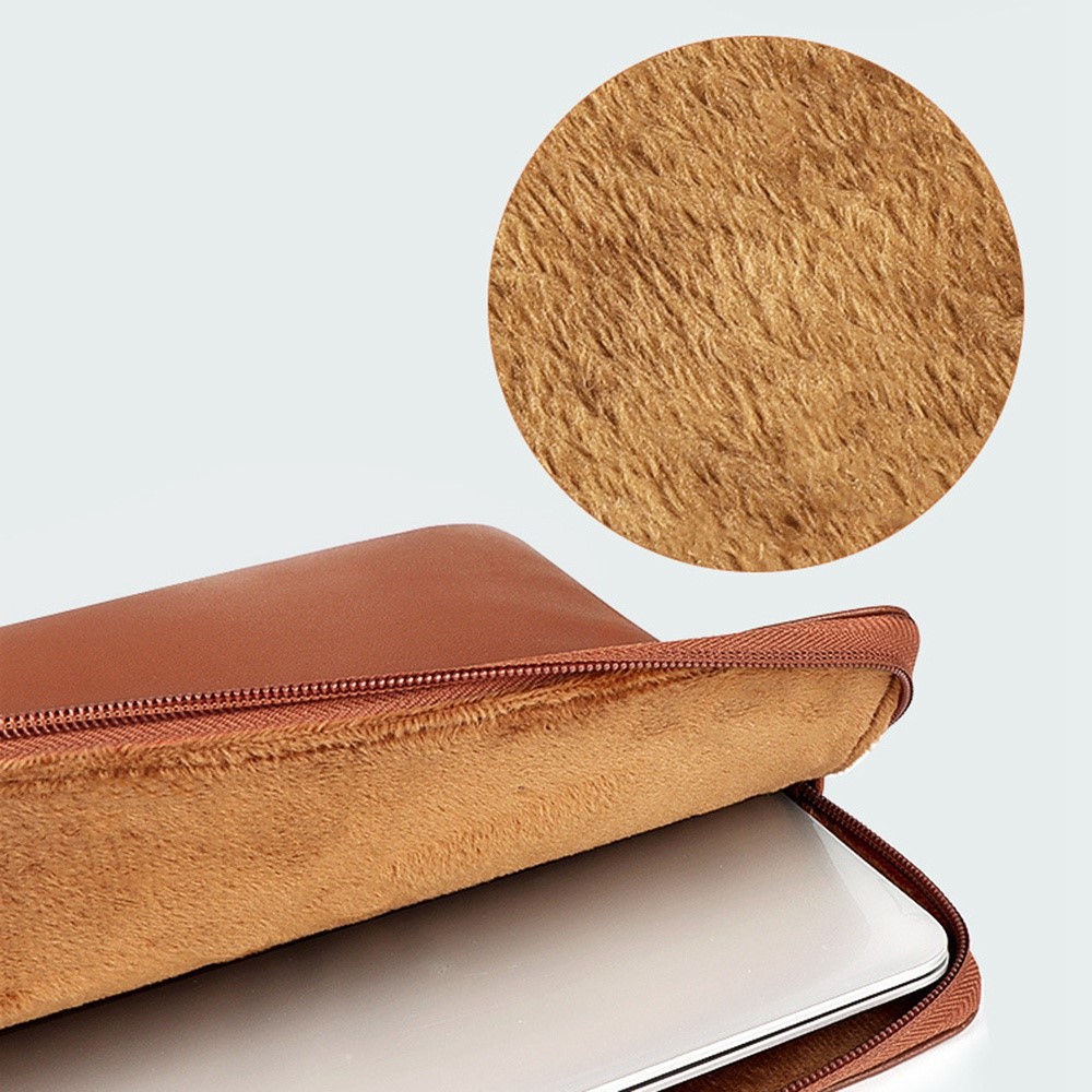  Läder Laptop Sleeve Med Mjukt Foder 14-15.4