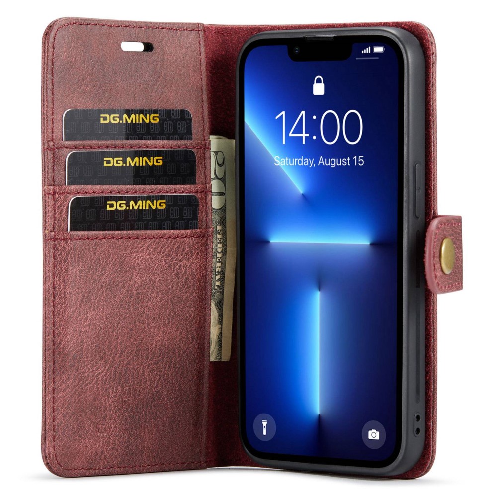 DG.MING DG.MING iPhone 14 Pro 2in1 Magnet Fodral / Skal Röd