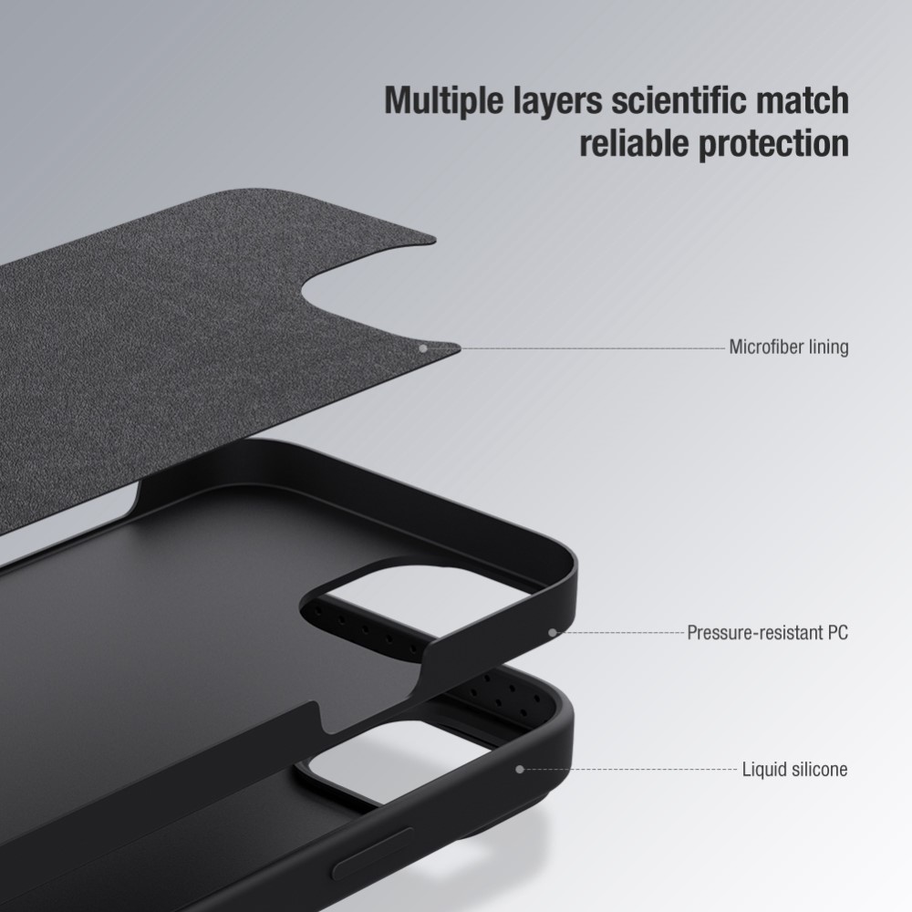 NILLKIN NILLKIN iPhone 14 Pro Max Skal CamShield Silky Liquid Blå
