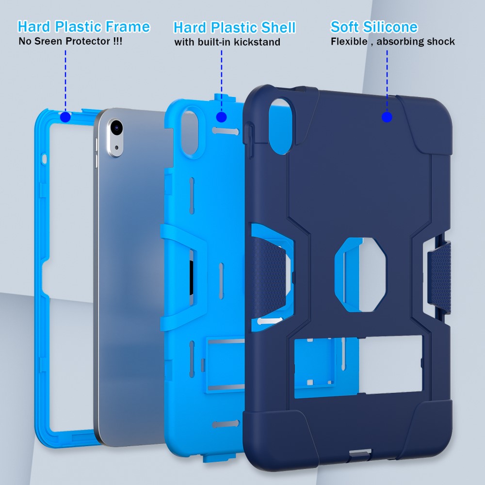  iPad 11 2025 / 10.9 2022 Shockproof Hybrid Skal Med Kickstand