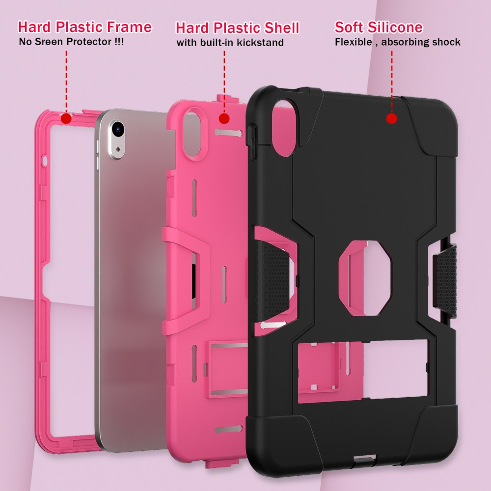  iPad 11 2025 / 10.9 2022 Shockproof Hybrid Skal Med Kickstand