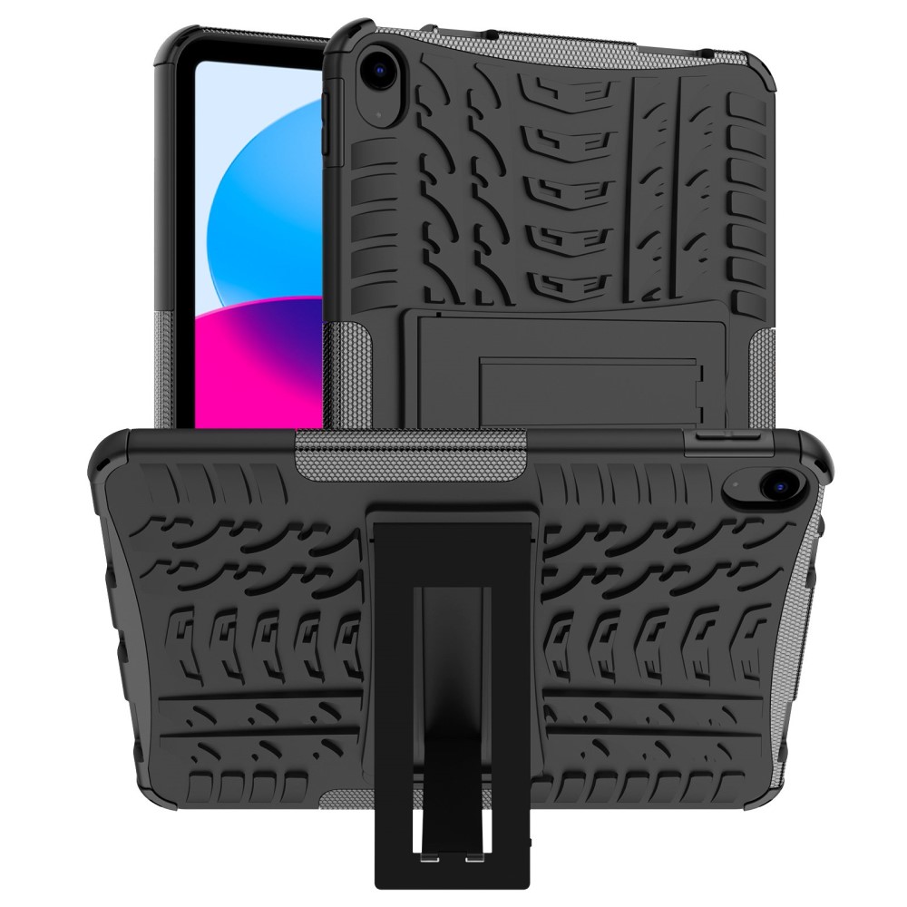  iPad 11 2025 / 10.9 2022 Skal Rugged Kickstand Armor Svart