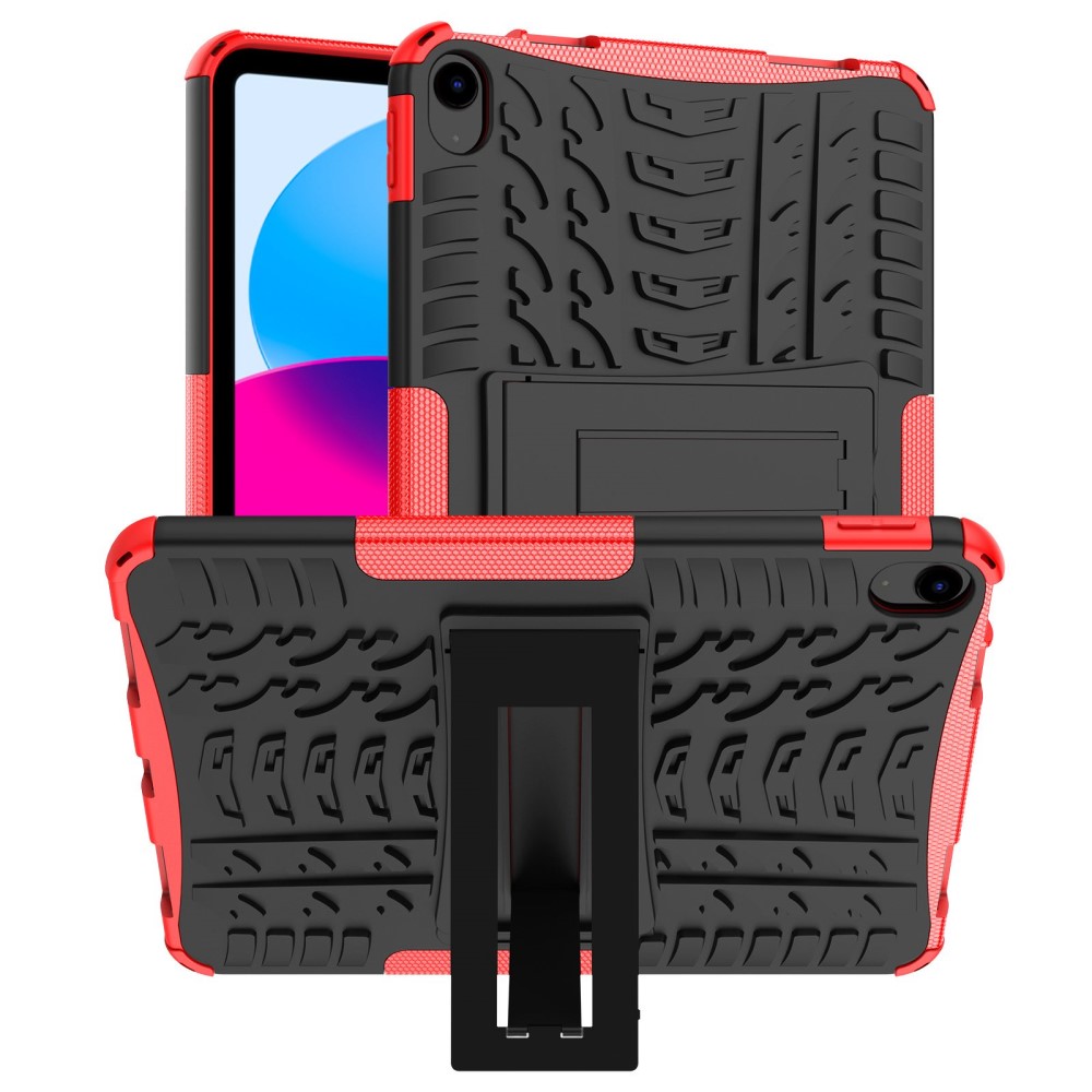  iPad 11 2025 / 10.9 2022 Skal Rugged Kickstand Armor Röd
