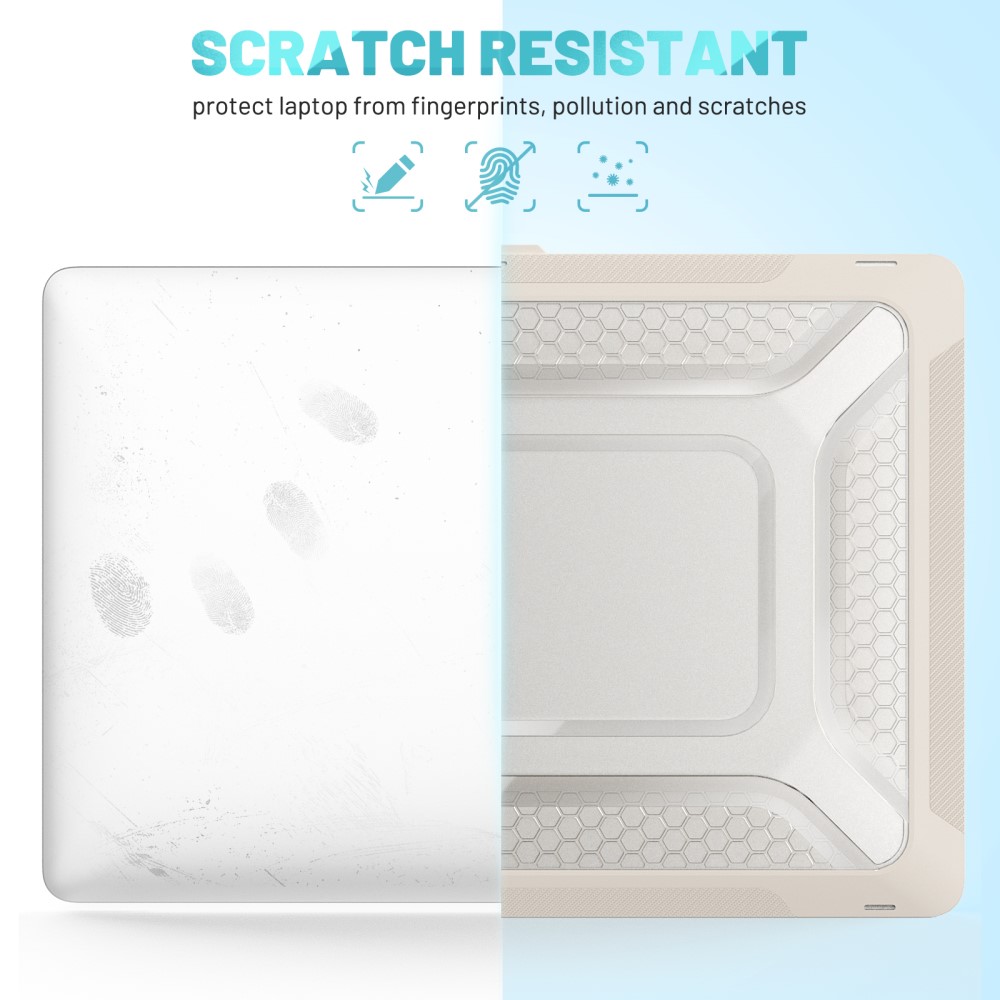  MacBook Pro 16 2019 Skal Med Kickstand Beige