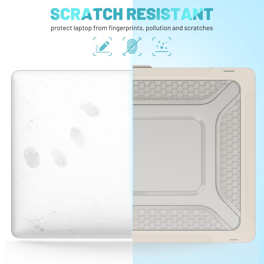  MacBook Pro 16 2021-2023 Skal Med Kickstand Beige