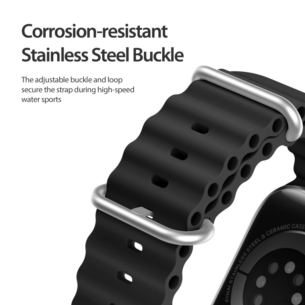 DUX DUCIS DUX DUCIS Apple Watch 38/40/41/42 mm mm Armband Wave Design Svart