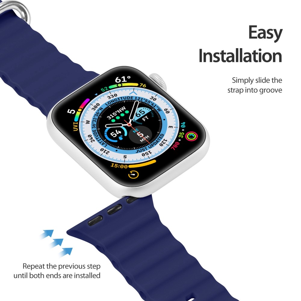 DUX DUCIS DUX DUCIS Apple Watch 38/40/41/42 mm mm Armband Wave Design Blå