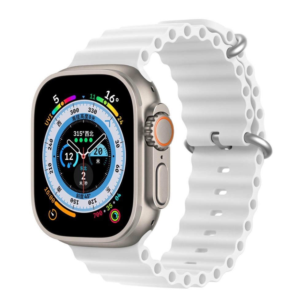 DUX DUCIS DUX DUCIS Apple Watch 42/44/45/46/49 mm Armband Wave Design Vit