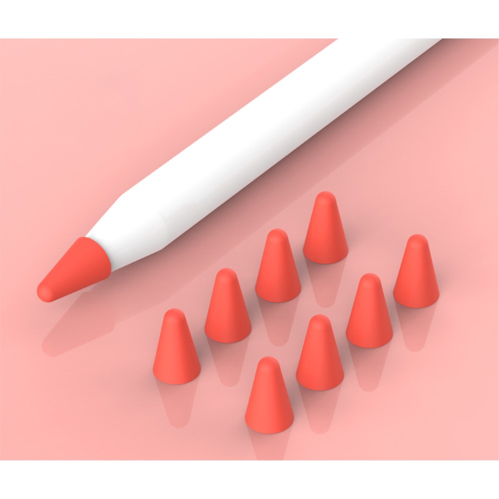  8-PACK Apple Pencil 1/2/Pro Spetsskydd / Tip Cover Röd