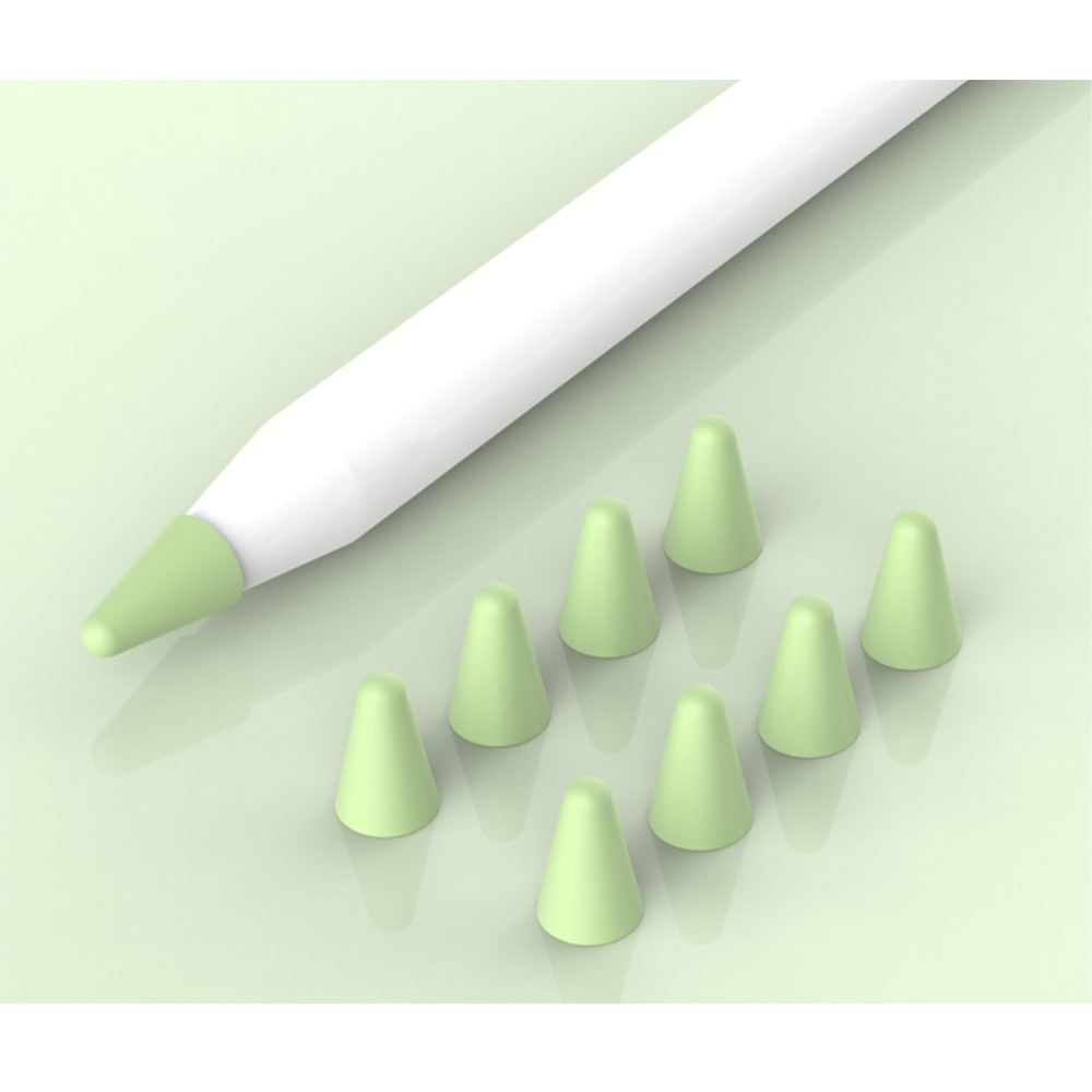  8-PACK Apple Pencil 1/2/Pro Spetsskydd / Tip Cover Grön