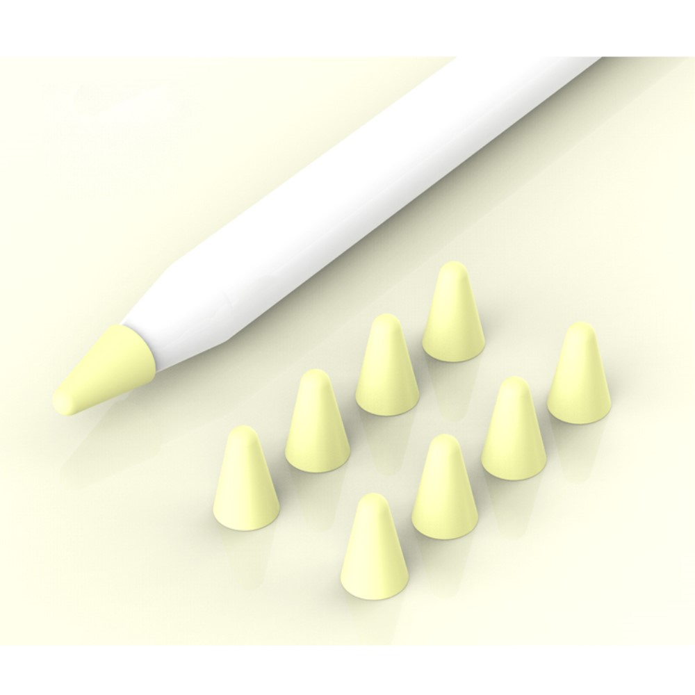  8-PACK Apple Pencil 1/2/Pro Spetsskydd / Tip Cover Gul