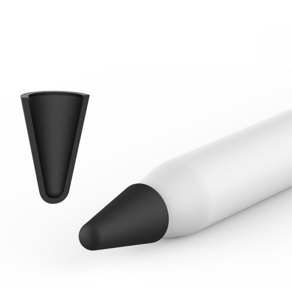  8-PACK Apple Pencil 1/2/Pro Spetsskydd / Tip Cover Svart