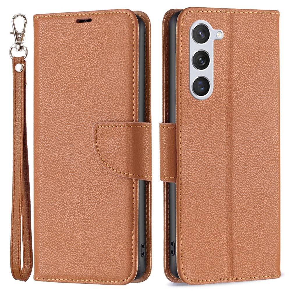  Samsung Galaxy S23 Fodral Litchi Shark Brun