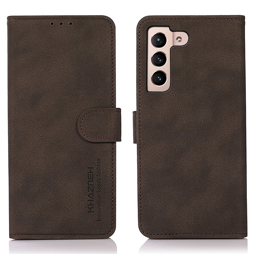 KHAZNEH KHAZNEH Samsung Galaxy S23 Fodral Retro Läder Brun