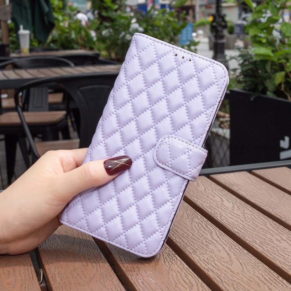  Samsung Galaxy S23 Fodral Diamond Textur Lila