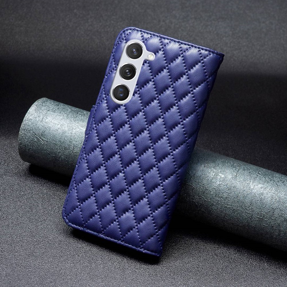 Samsung Galaxy S23 Fodral Diamond Textur Blå