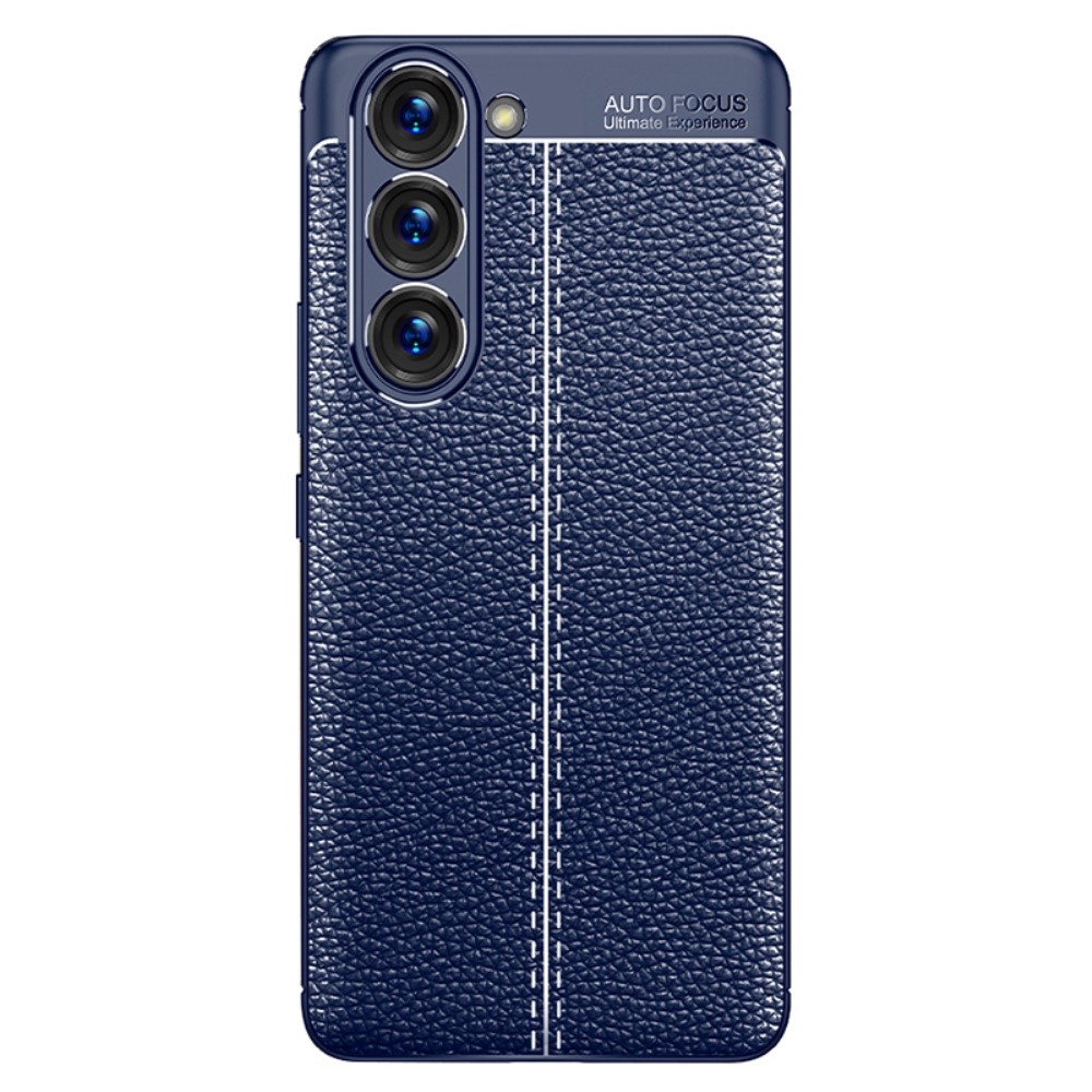  Samsung Galaxy S23 Skal Litchi Textur Blå