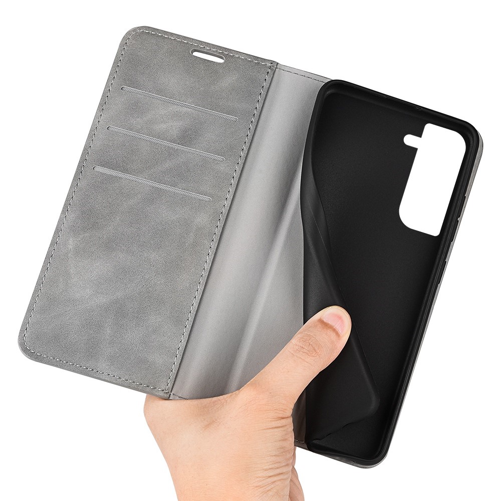  Samsung Galaxy S23 Flip Fodral Skin Touch Grå