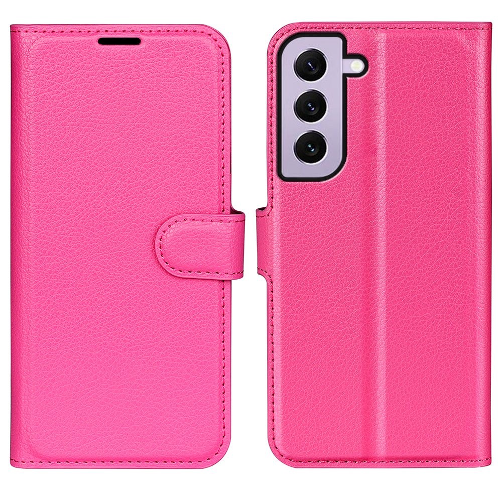  Samsung Galaxy S23 Fodral Litchi Läder Rosa