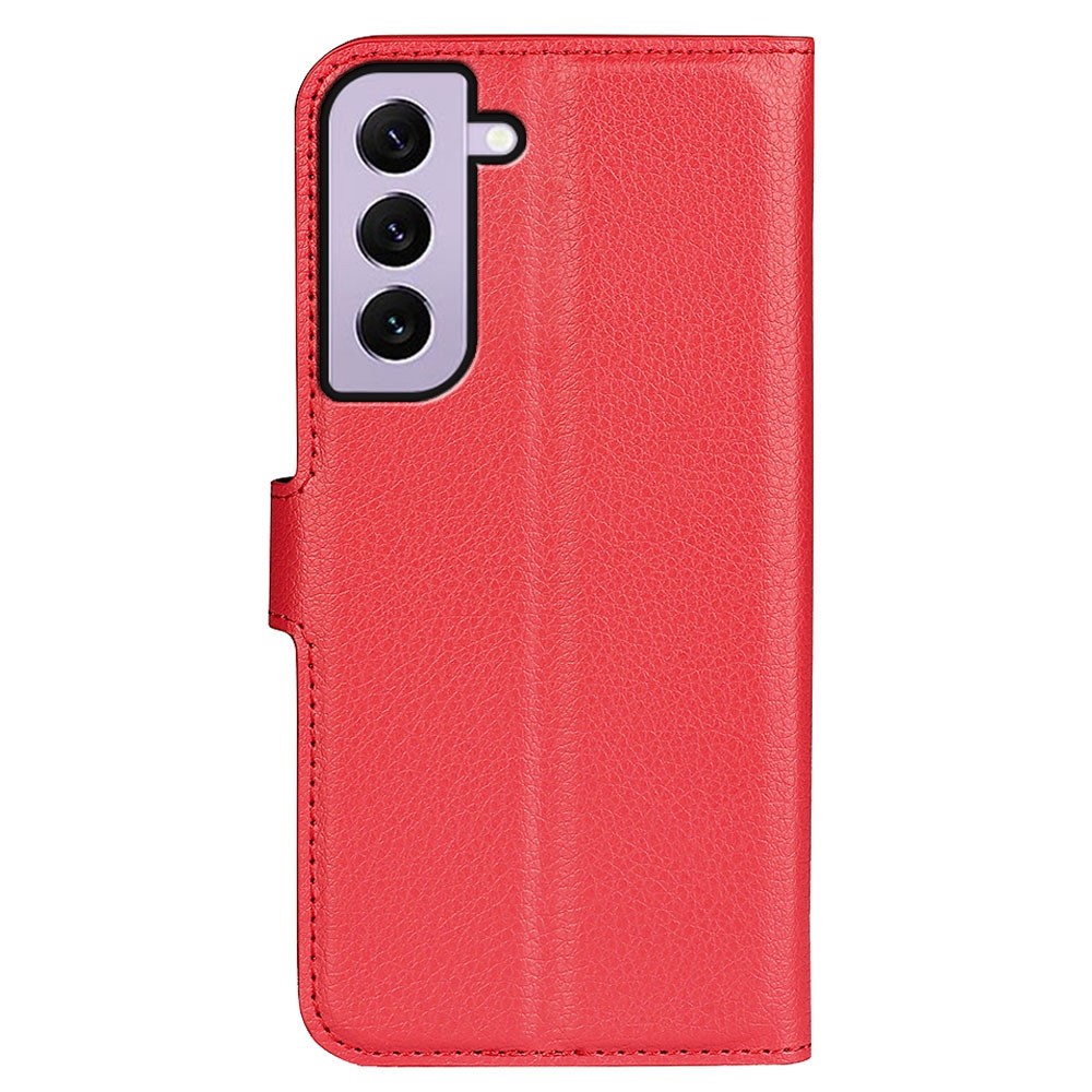  Samsung Galaxy S23 Fodral Litchi Läder Röd