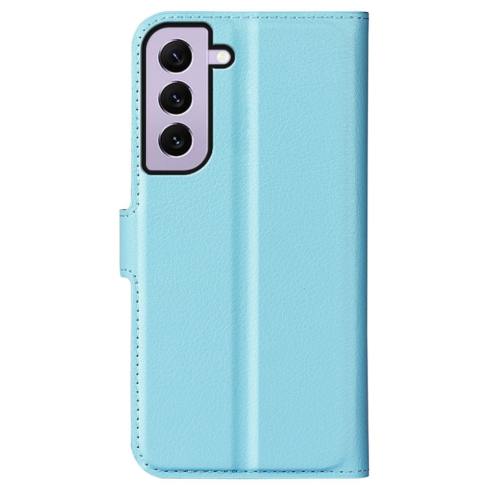  Samsung Galaxy S23 Fodral Litchi Läder Ljus Blå