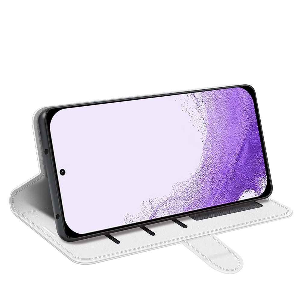  Samsung Galaxy S23 Fodral Crazy Horse Läder Vit