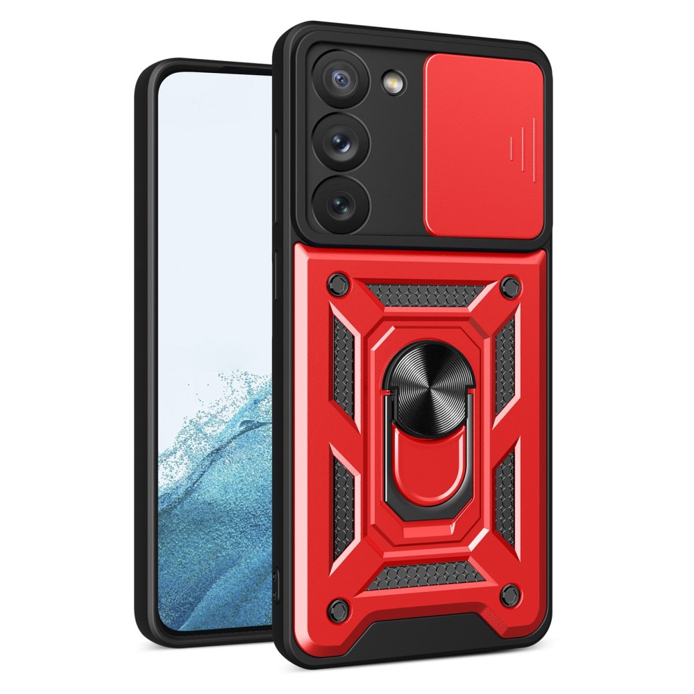  Samsung Galaxy S23 Skal CamShield Ring Hybrid Röd