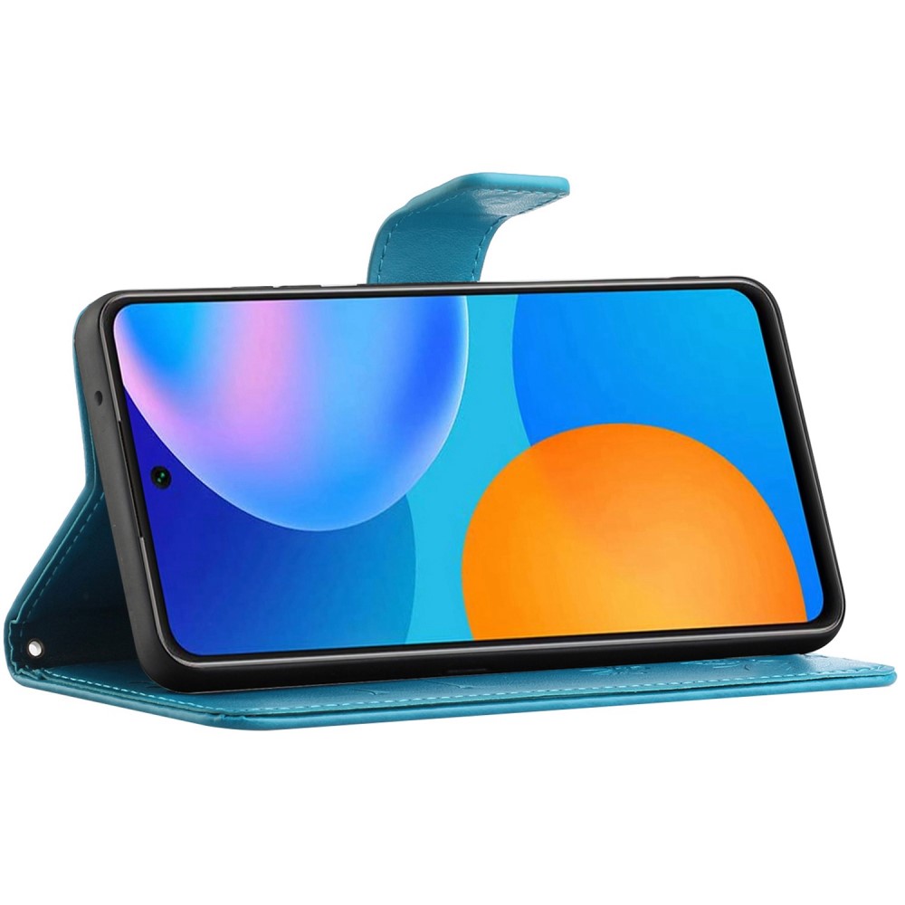  Samsung Galaxy S23 Fodral Med Tryck Blå