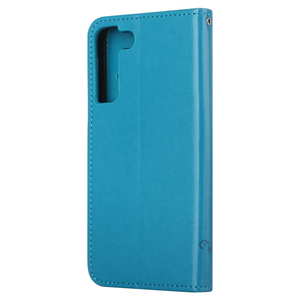  Samsung Galaxy S23 Fodral Med Tryck Blå