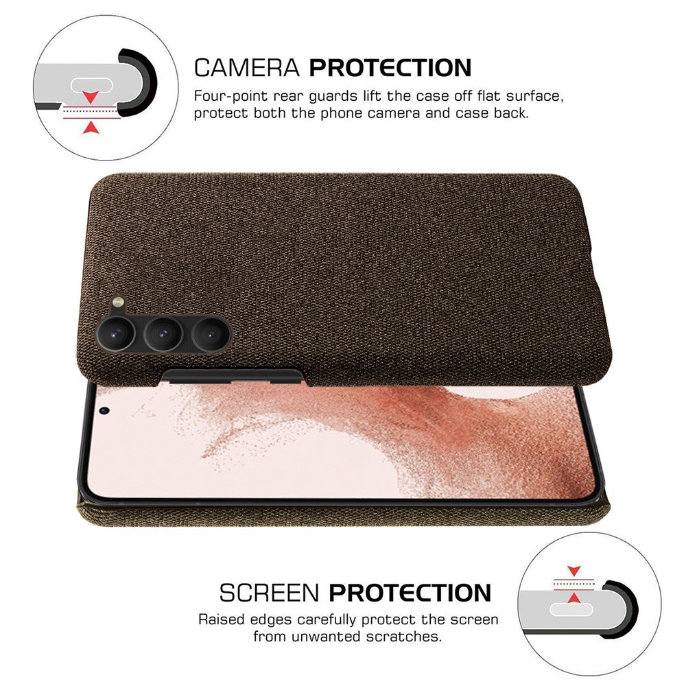 KSQ KSQ Samsung Galaxy S23 Skal Tygbelagt Brun