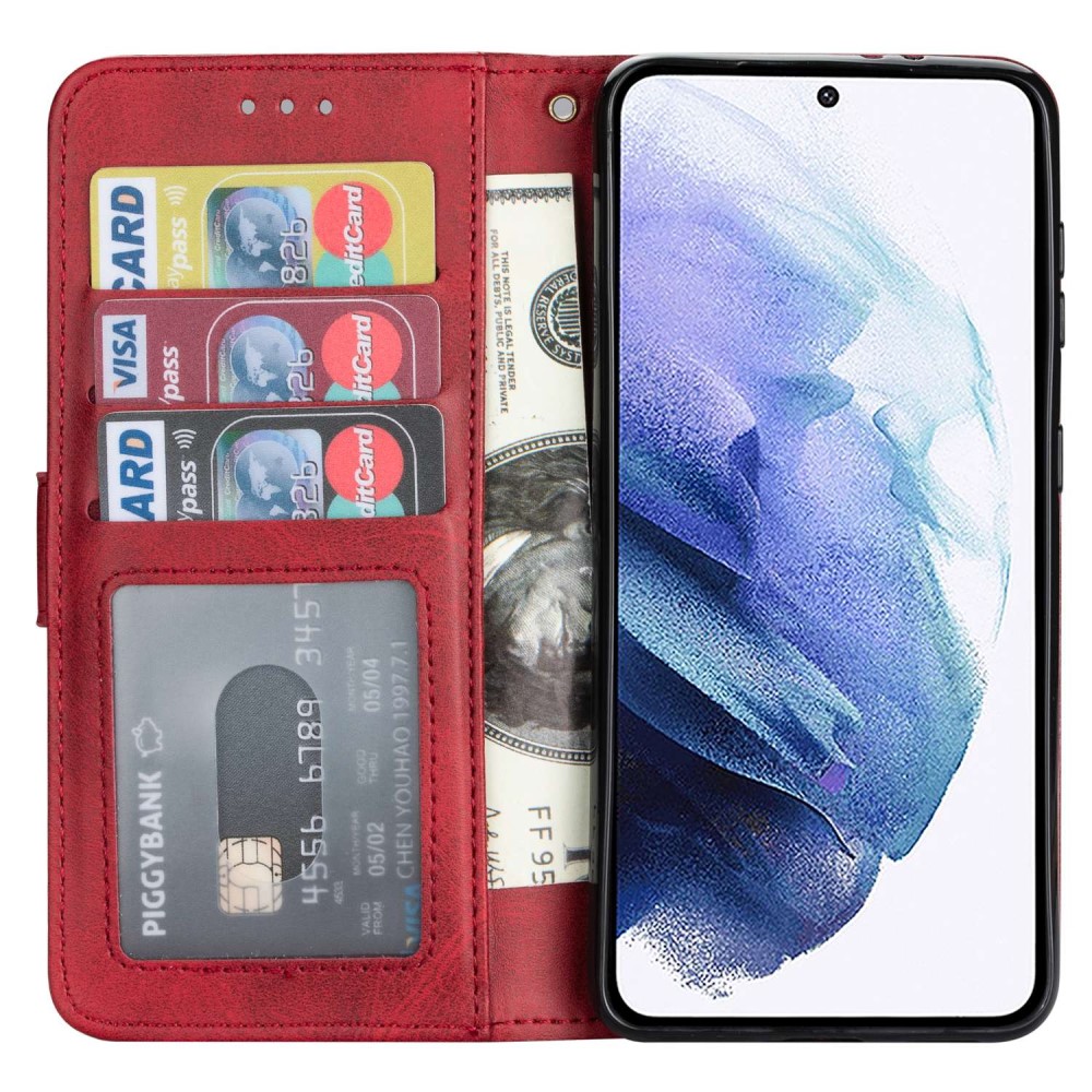  Samsung Galaxy S23 Fodral Multifunktionell Röd