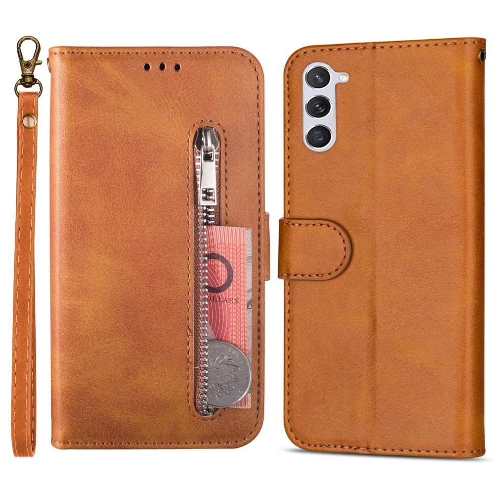  Samsung Galaxy S23 Fodral Multifunktionell Brun