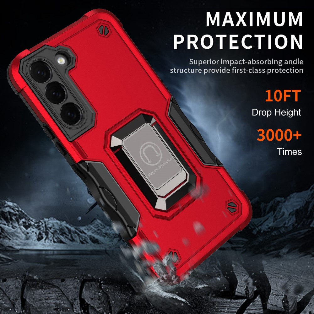  Samsung Galaxy S23 Skal Shockproof Ring Hybrid Roséguld