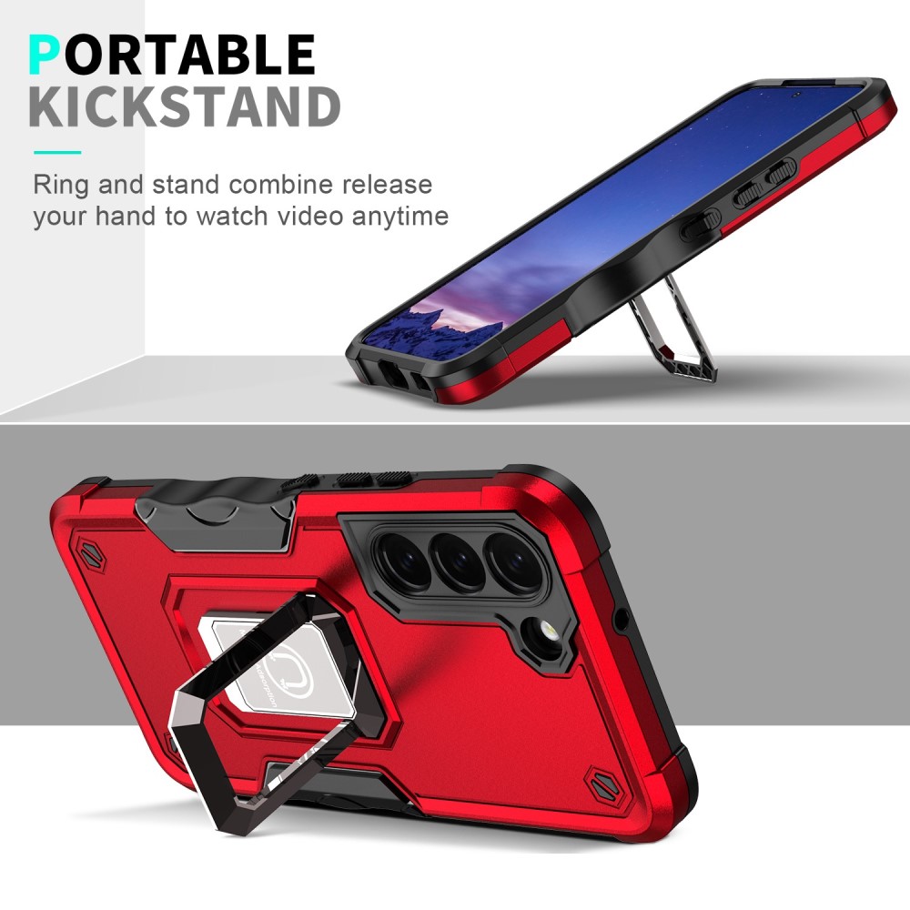  Samsung Galaxy S23 Skal Shockproof Ring Hybrid Roséguld