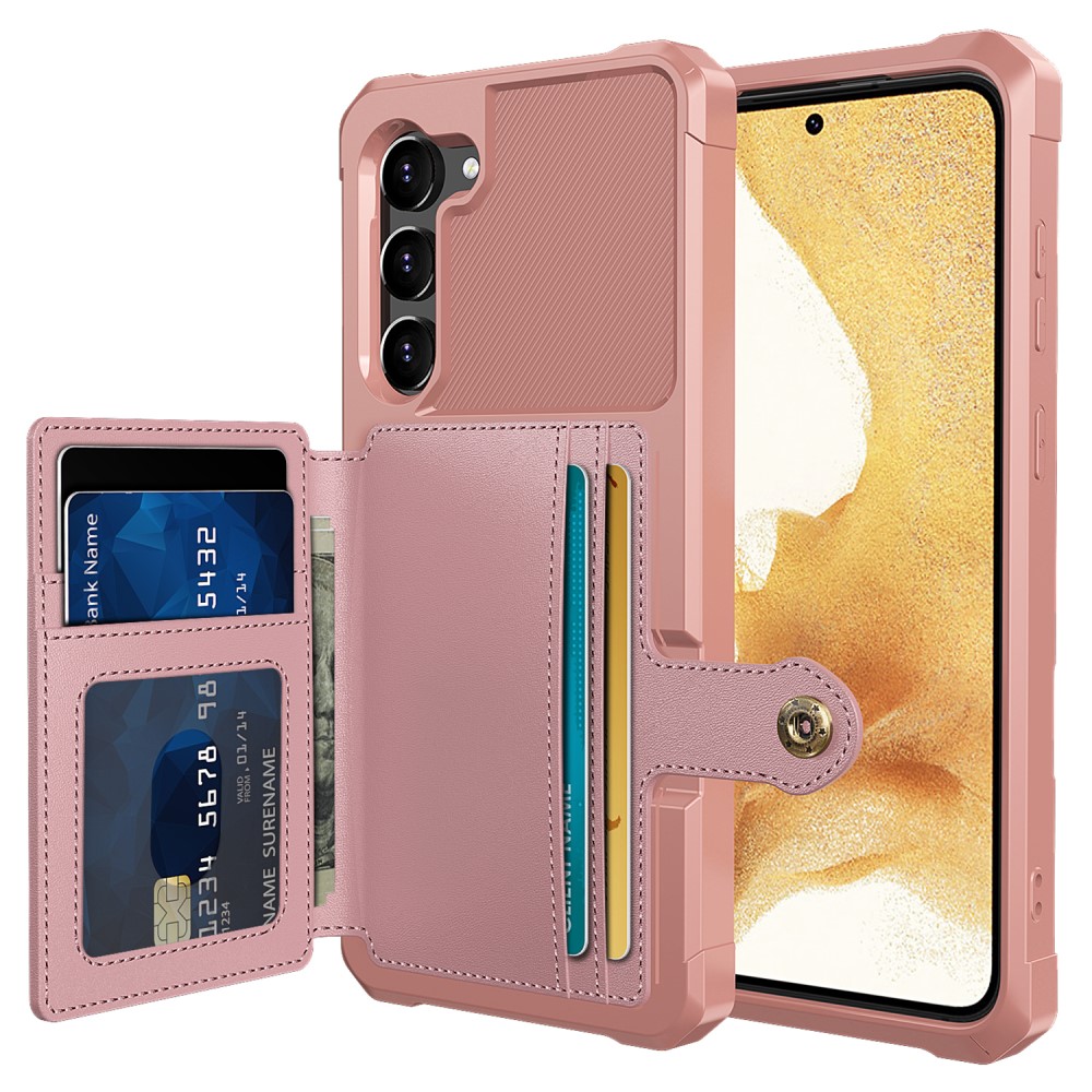  Samsung Galaxy S23 Skal Med Magnetisk Plånbok Rosé