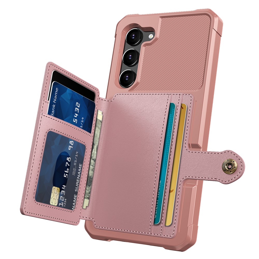  Samsung Galaxy S23 Skal Med Magnetisk Plånbok Rosé