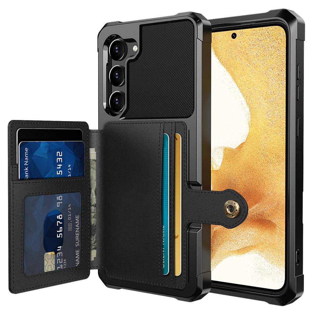 Samsung Galaxy S23 Skal Med Magnetisk Plånbok Svart