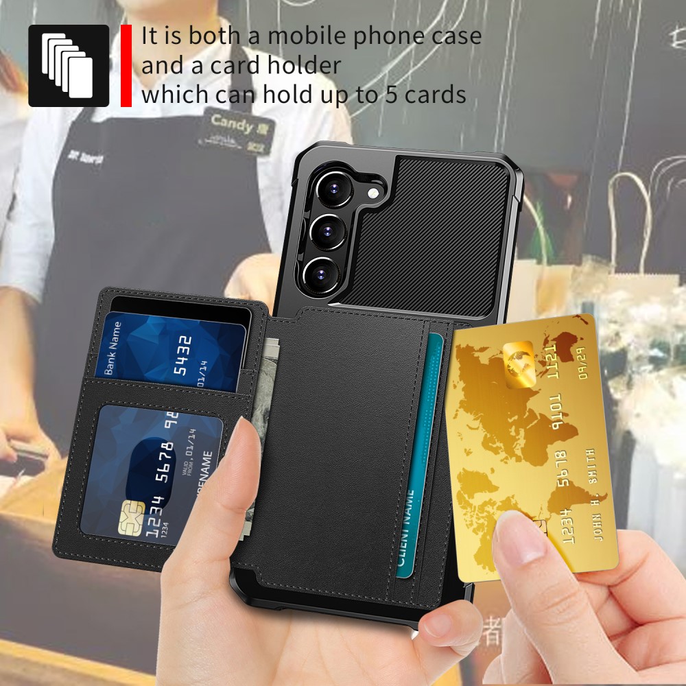  Samsung Galaxy S23 Skal Med Magnetisk Plånbok Svart