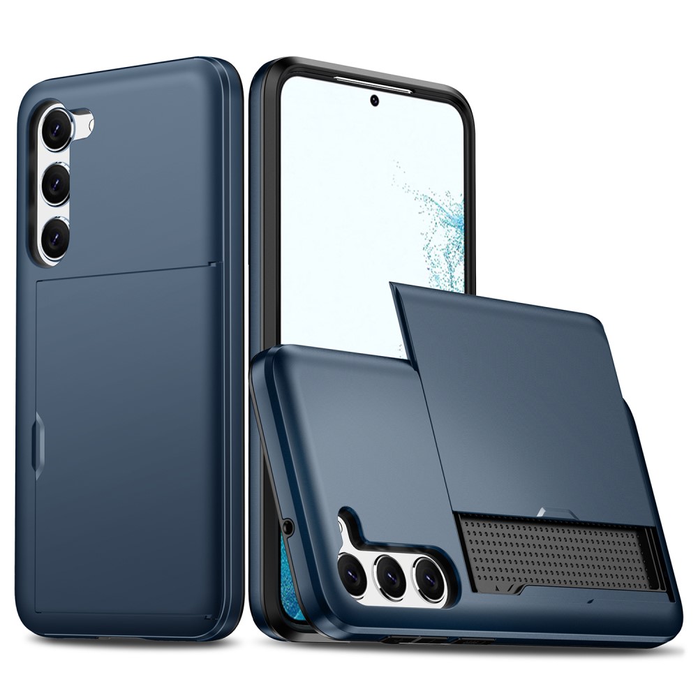  Samsung Galaxy S23 Skal Med Korthållare Blå