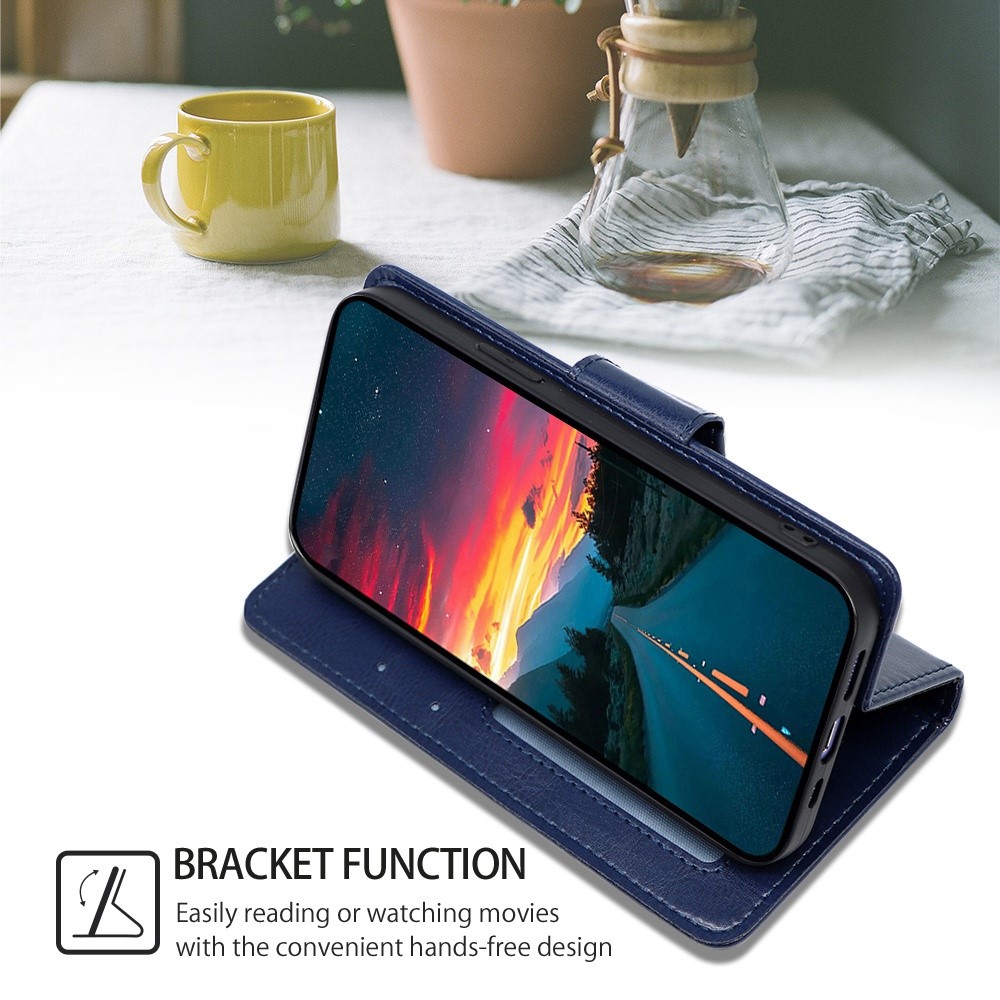  Samsung Galaxy S23 Fodral Läder Blå
