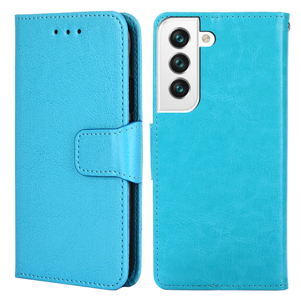  Samsung Galaxy S23 Fodral Läder Ljus Blå