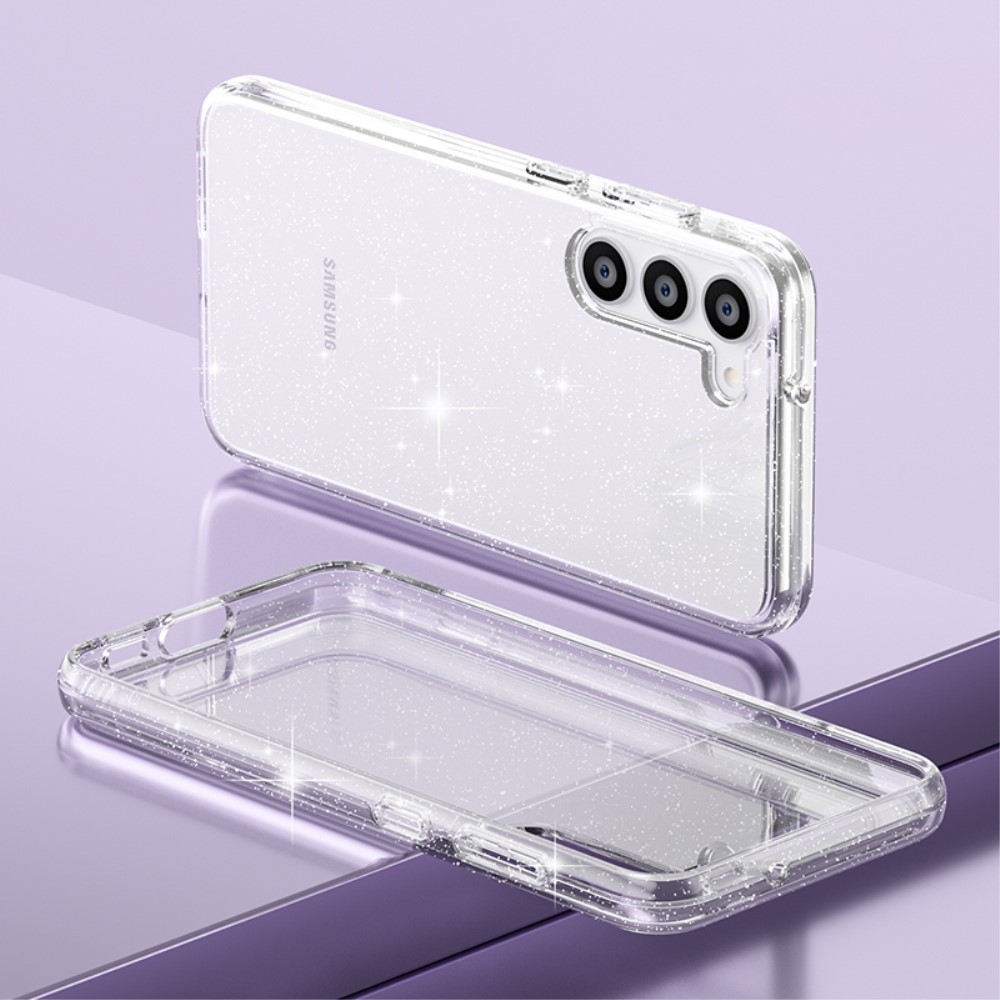  Samsung Galaxy S23 Plus Skal Glitter Hybrid Transparent