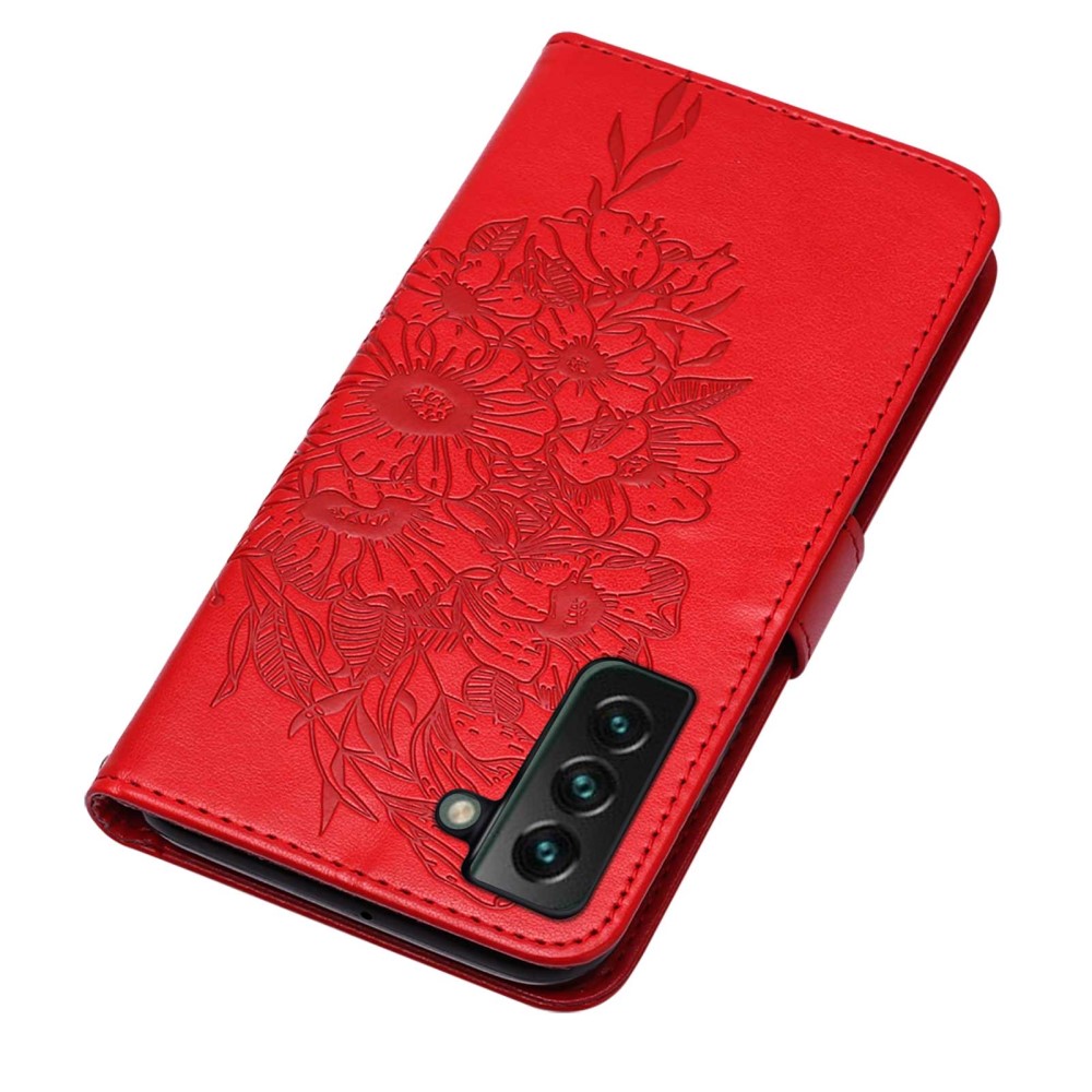  Samsung Galaxy S23 Plus Fodral Fjäril Röd