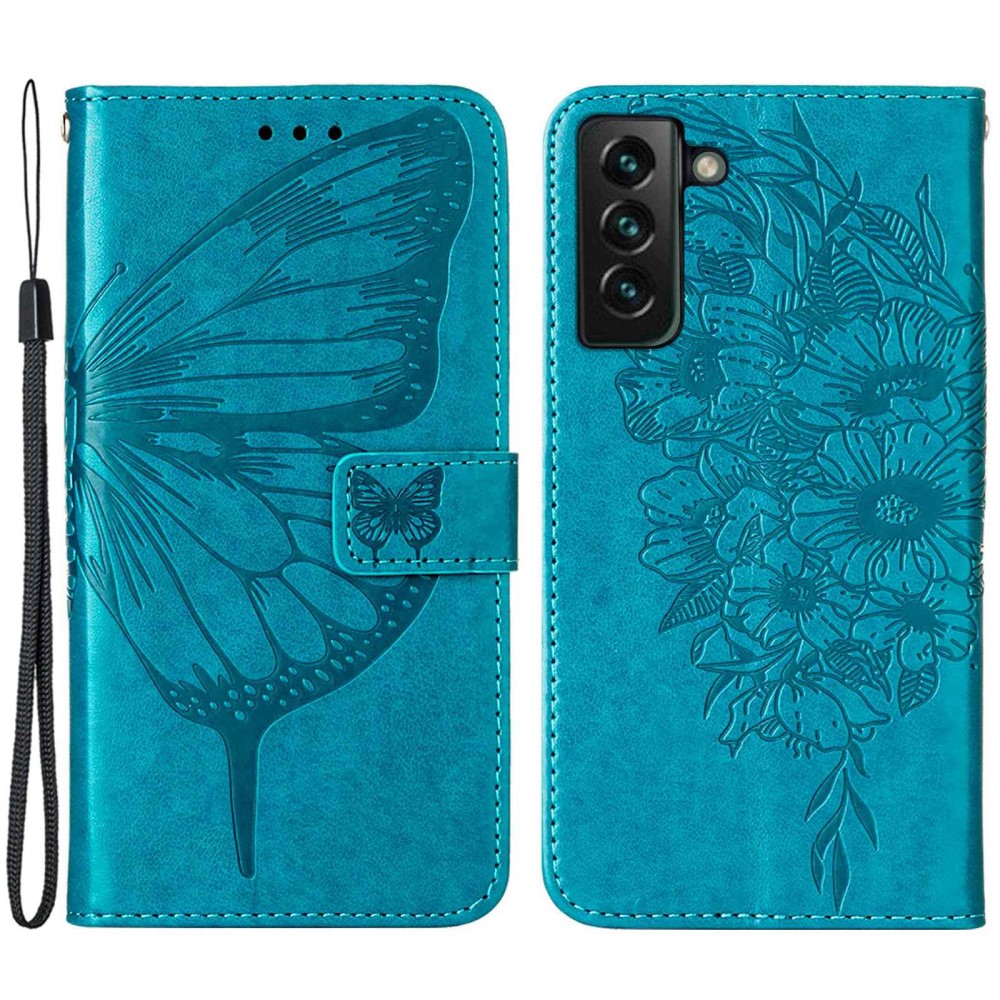  Samsung Galaxy S23 Plus Fodral Fjäril Blå