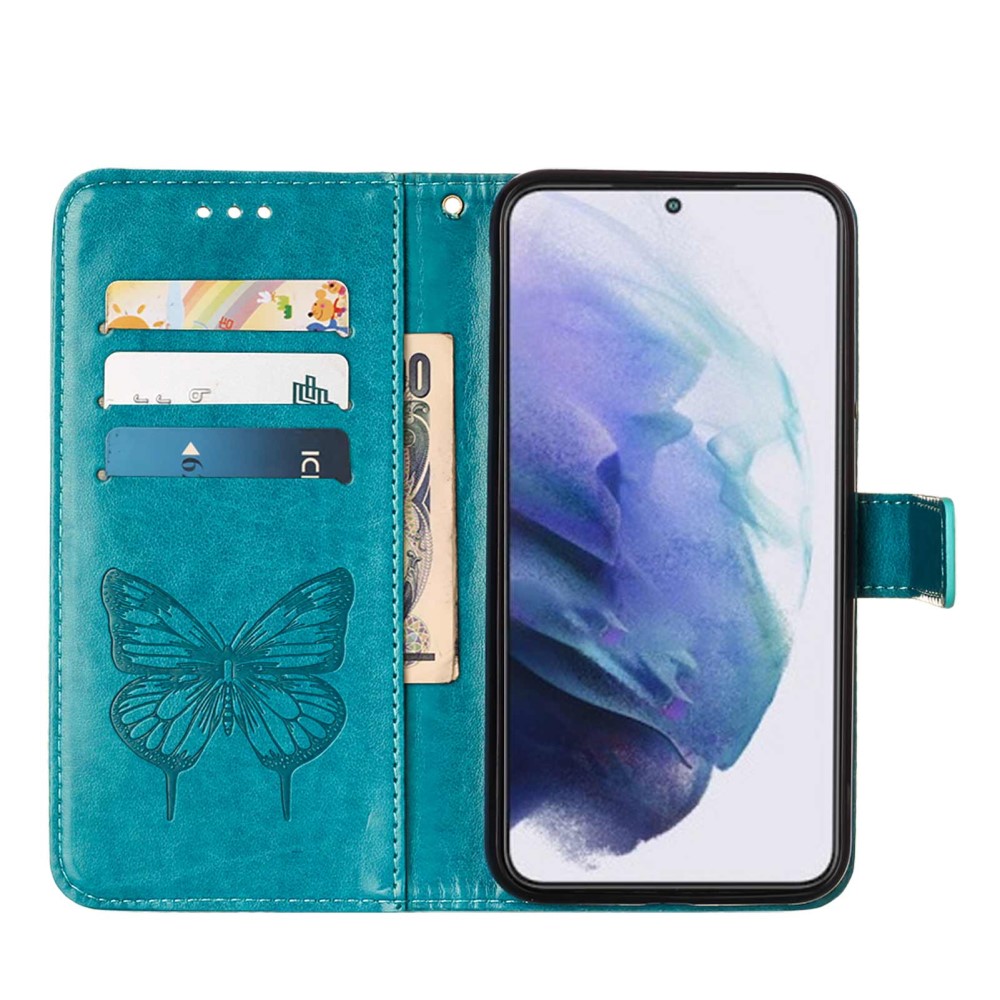  Samsung Galaxy S23 Plus Fodral Fjäril Blå