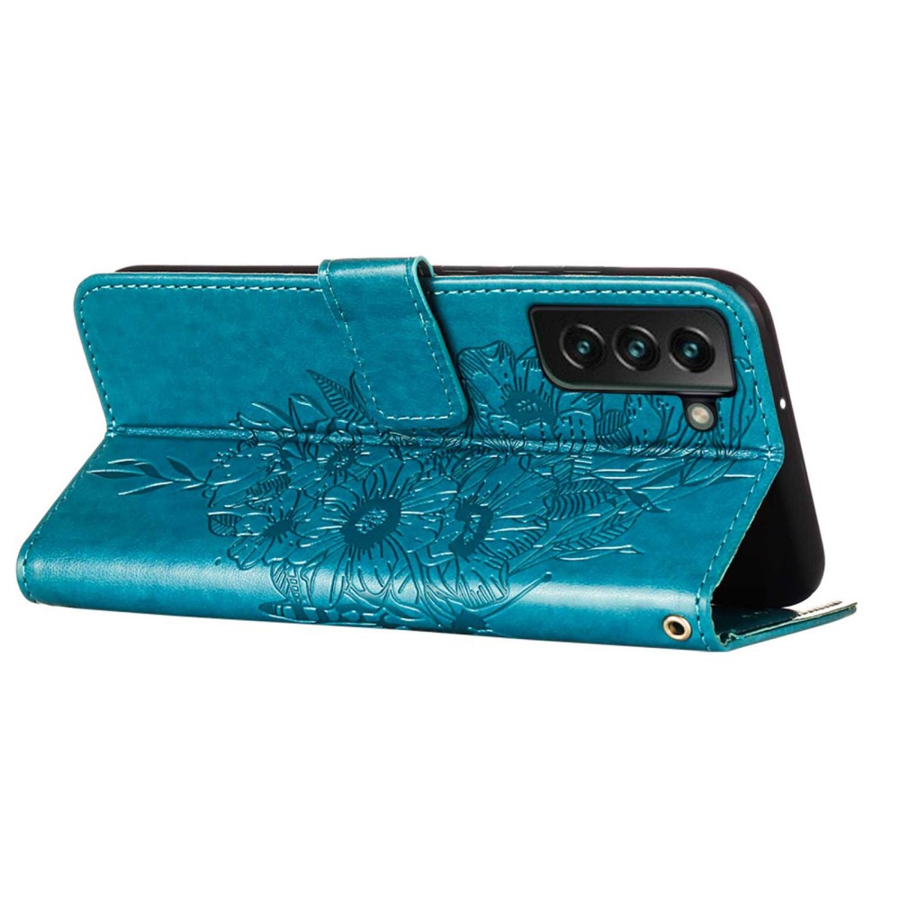  Samsung Galaxy S23 Plus Fodral Fjäril Blå