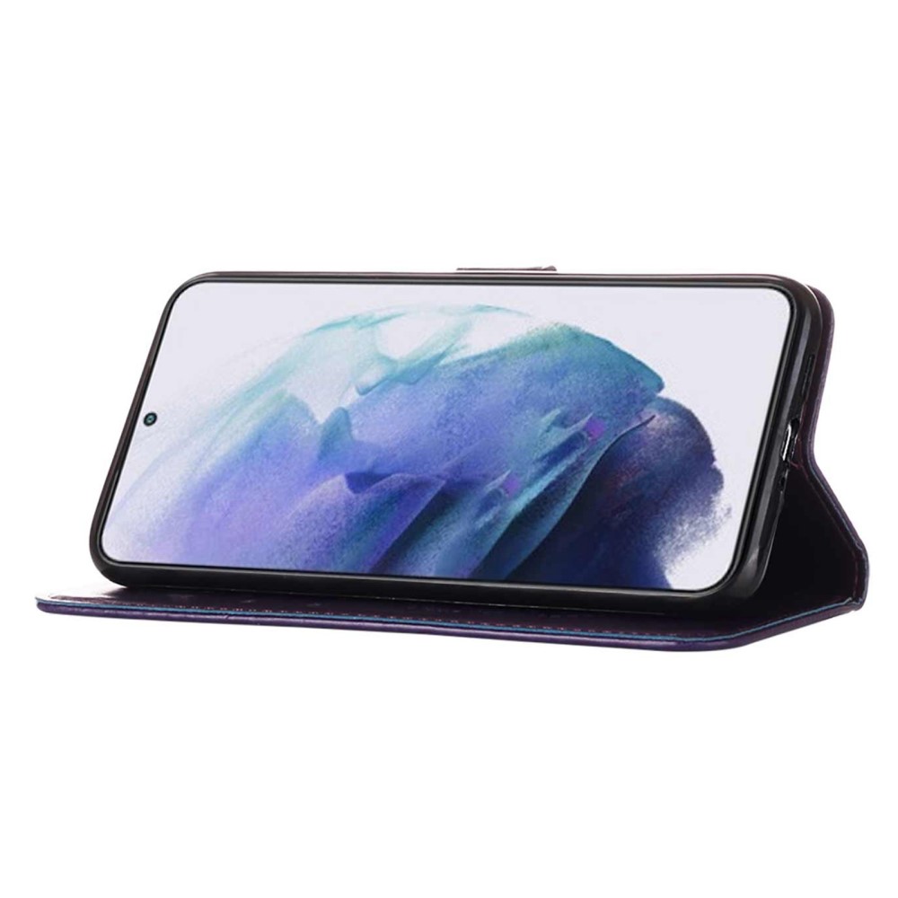  Samsung Galaxy S23 Plus Fodral Fjäril Mörk Lila