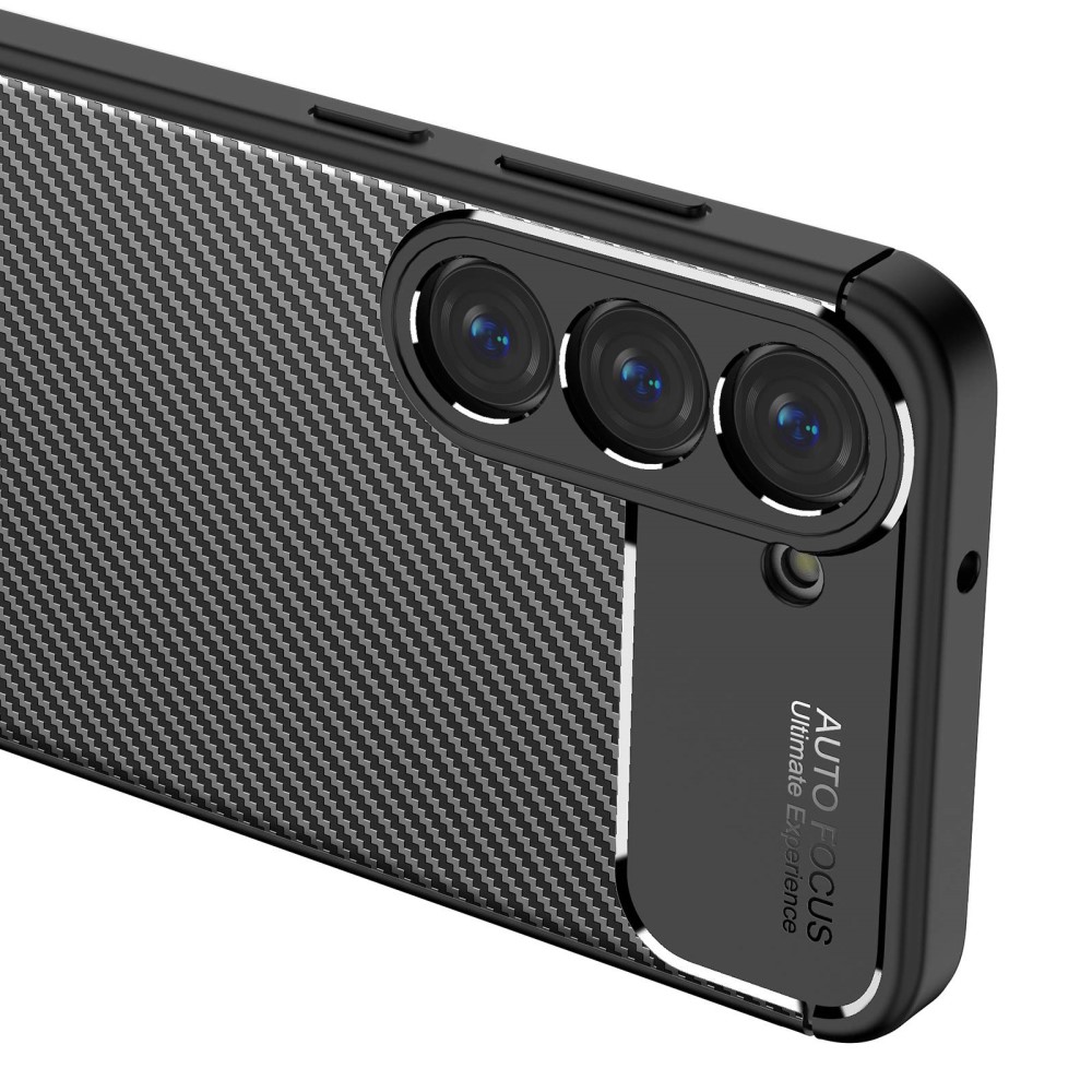  Samsung Galaxy S23 Plus Skal Kolfiber Textur Blå